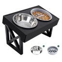 Ver imagem 6 de Comedouro Bebedouro Duplo Pet Elevado Inox Cães Ajustável