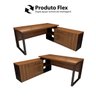 Mesa de Escritório Diretor em L Industrial 170cm Pés Metal - 3