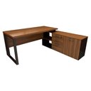 Ver imagem 2 de Mesa de Escritório Diretor em L Industrial 170cm Pés Metal