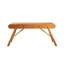 Ver imagem 3 de Aparador Madeira Maciça Tauri com 2 Gavetas e Puxadores em Courino Alta Qualidade Luxo Távoli Decor