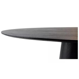 Mesa de Jantar Cone Redonda 110 Cm Base Madeira Ébano Tampo Ébano Linn Design Decor - 3