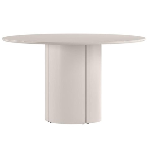 Mesa de Jantar 6 Lugares Redonda 135cm Verbena N01 Off White - Lyam Decor