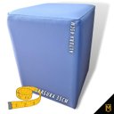 Ver imagem 2 de Puff Banqueta Quadrado Cubo em Corino Corano®:azul Claro