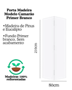 Ver imagem 6 de Kit Porta Camarão 0,80x2,10m Primer + Kit Ferragens Completo Branco