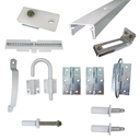 Ver imagem 3 de Kit Porta Camarão 0,80x2,10m Primer + Kit Ferragens Completo Branco