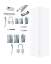 Ver imagem 2 de Kit Porta Camarão 0,80x2,10m Primer + Kit Ferragens Completo Branco