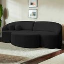 Ver imagem 2 de Sofá Orgânico Palermo 4 Lugares 210cm + Puff Bouclê - Sofa Store:bouclê Preto
