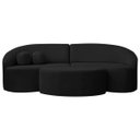 Ver imagem 1 de Sofá Orgânico Palermo 4 Lugares 210cm + Puff Bouclê - Sofa Store:bouclê Preto
