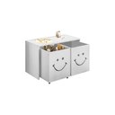 Ver imagem 3 de Mesa Infantil Montessori Alegra Smile Multifuncional com 1 Cadeira e 1 Nicho - Branca - Branco
