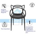 Ver imagem 7 de Kit 10 Cadeiras Allegra Preta em Pp para Área Externa Sala de Jantar Cozinha Ecomhome