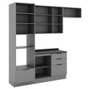 Ver imagem 4 de Cozinha Telasul Lumina 4 Peças com Paneleiro para Forno e Micro 6 Portas e 4 Gavetas