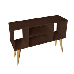 Rack Retro Pés Palito para Tv Paris com 4 Nichos - Imbuia - 3