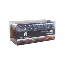 Linha monofilamento Pesca Brasil Aqualine Invisible Platinum 0,60MM/100M/60,3LB - 10P - 1
