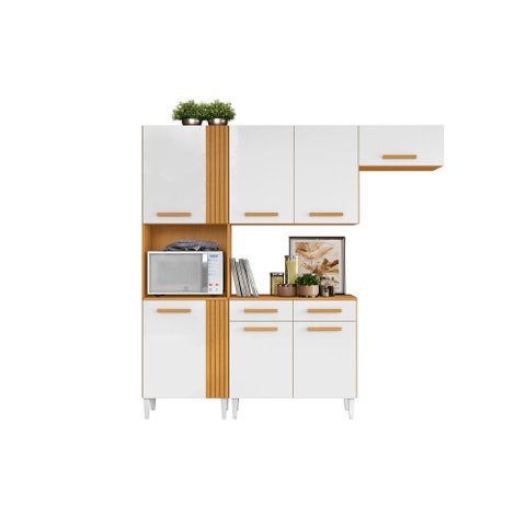 Cozinha Compacta Juma c/ Balcao - 7 Portas 2 Gavetas