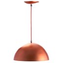 Ver imagem 3 de Kit 2 Lustres Pendente Meia Lua 30cm Alumínio Cobre