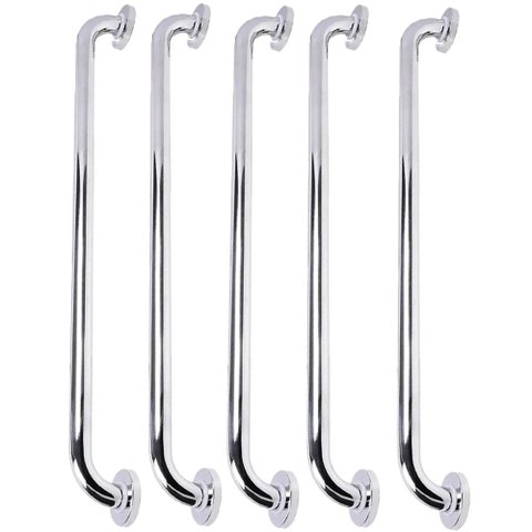 Alça Barra de Apoio Inox Kit 5 Uni Suporte Gestante Idoso Criança Corrimao Casa Banheiro Casa Box Ec