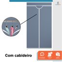 Ver imagem 5 de Guarda Roupa Dobrável Portátil Multiuso Organizador de Roupas Cinza - StaremCasa