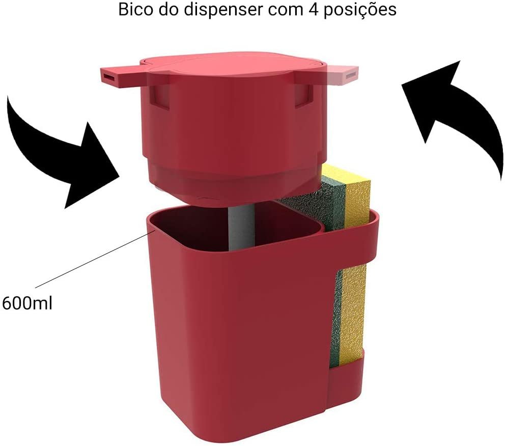 Dispenser De Detegente E Organizador De Pia Cozinha Soprano - 7