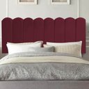 Ver imagem 1 de Painel Estofado Luxo Nuvem Alanis 140cm Casal para Cama Box Suede Bordô - Gat Magazine