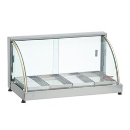 Estufa Ouro Curva Vitrine 4 Bandejas Para Salgado Expositor Aquecedor - Edanca 220 V - 1