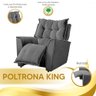 Poltrona Reclinavel do Papai para Sala King Veludo Chumbo - 7