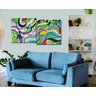 Conjunto com 2 Lindos Quadro Decorativo Originais Pintados a Mão Medindo 73x136 Cm - 2