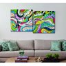 Conjunto com 2 Lindos Quadro Decorativo Originais Pintados a Mão Medindo 73x136 Cm - 1