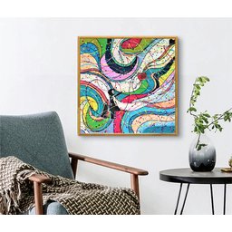 Conjunto com 2 Lindos Quadro Decorativo Originais Pintados a Mão Medindo 73x136 Cm - 4
