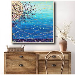 Conjunto com 2 Lindos Quadro Decorativo Originais Pintados a Mão Medindo 73x136 Cm - 5