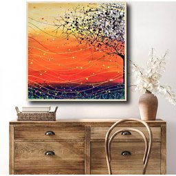 Conjunto com 2 Lindos Quadro Decorativo Originais Pintados a Mão Medindo 73x136 Cm - 4