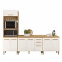 Ver imagem 1 de Conjunto de Cozinha Aria Modulado com 8 Portas 2 Gavetas Freijo/off White