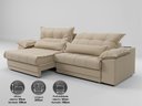 Ver imagem 3 de Sofá Retrátil e Reclinável com Molas Ensacadas e Carregador Usb Colosso 2,90m Linho Soft Bege -