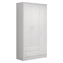 Ver imagem 4 de Guarda Roupa Infantil Doce Sonho 3 Portas de Bater 2 Gavetas MDP Branco Brilho com Cômoda Qmovi