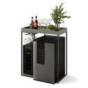 Ver imagem 1 de Aparador Bar para Adega Cervejeira ou Frigobar MDF Metal Preto Industrial Notte
