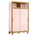 Ver imagem 1 de Guarda-roupa de Bebê Flora 2 Portas 2 Gavetas Rosa Acetinado - Qmovi