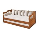 Ver imagem 3 de Sofá E Cama Solteiro Auxiliar De Madeira Maciça Atraente Castanha