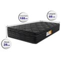 Ver imagem 2 de Colchão Solteiro Cama Inbox Ortofirm Black 88x188x28 One Face Espuma D33 Preto