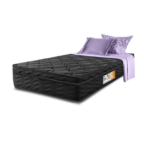 Colchão Solteiro Cama Inbox Ortofirm Black 88x188x28 One Face Espuma D33 Preto