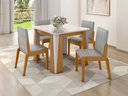 Ver imagem 1 de Conjunto de Mesa com 4 Cadeiras Opera Marrom/Marromle/Off White