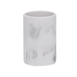 Kit com Porta-sabonete Líquido e Copo em Polirresina Branco - 5