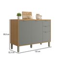 Ver imagem 4 de Balcão de Cozinha 120 cm Colors 3 Portas 2 Gavetas Freijó/Moss - Kits Paraná