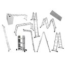 Ver mais imagens de Escada articulada multifuncional aluminio com plataforma 4x3 12 degraus LS/AM0112DP Lignum