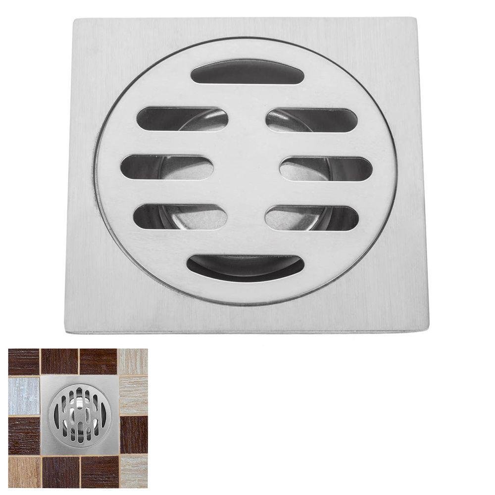 Ralo 10x10 Inox Anti Odor Anti Inseto Banheiro Lavabo Rapido Escoamento Resistente Seguro Garagem - 8