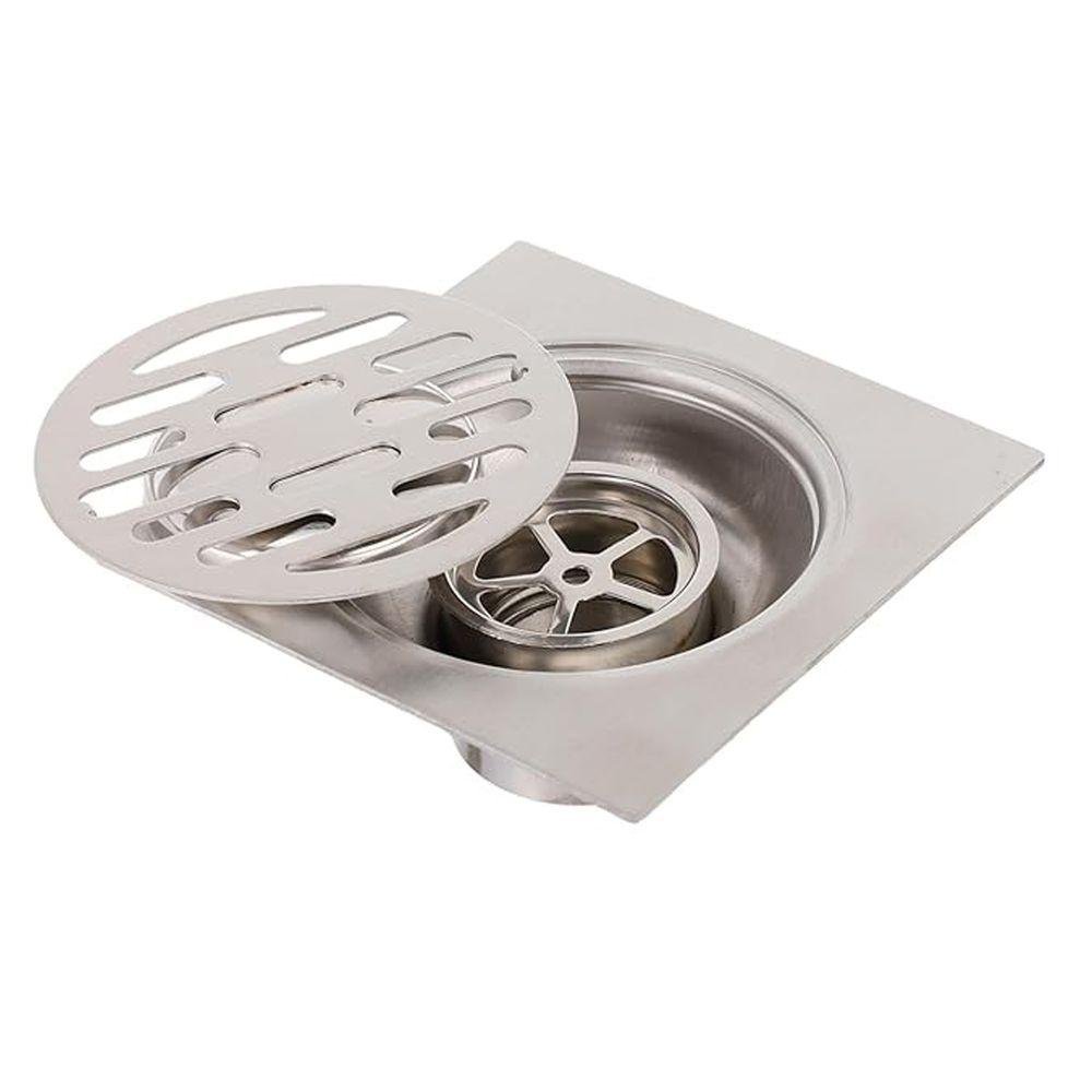 Ralo 10x10 Inox Anti Odor Anti Inseto Banheiro Lavabo Rapido Escoamento Resistente Seguro Garagem - 3