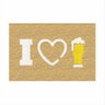 Tapete Capacho Decorativo I Love Chopp Eu Amo Cerveja 60x40.:azul Royal - 6