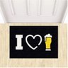 Tapete Capacho Decorativo I Love Chopp Eu Amo Cerveja 60x40.:azul Royal - 3