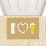 Tapete Capacho Decorativo I Love Chopp Eu Amo Cerveja 60x40.:azul Royal - 5