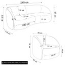 Ver imagem 4 de Sofá 3 Lugares Orgânico 240cm e Poltrona Zion M22 Linho Branco - Mpozenato