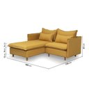 Ver imagem 5 de Sofá Modular 2 Lugares com Chaise e Pé Madeira Sôma CabeCasa MadeiraOriginals