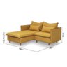 Sofá Modular 2 Lugares com Chaise e Pé Madeira Sôma CabeCasa MadeiraOriginals - 5